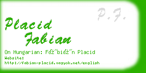placid fabian business card